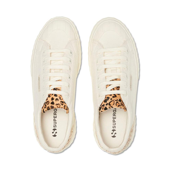 Zapatilla 2631 Calfhair Det White Avorio Leopard