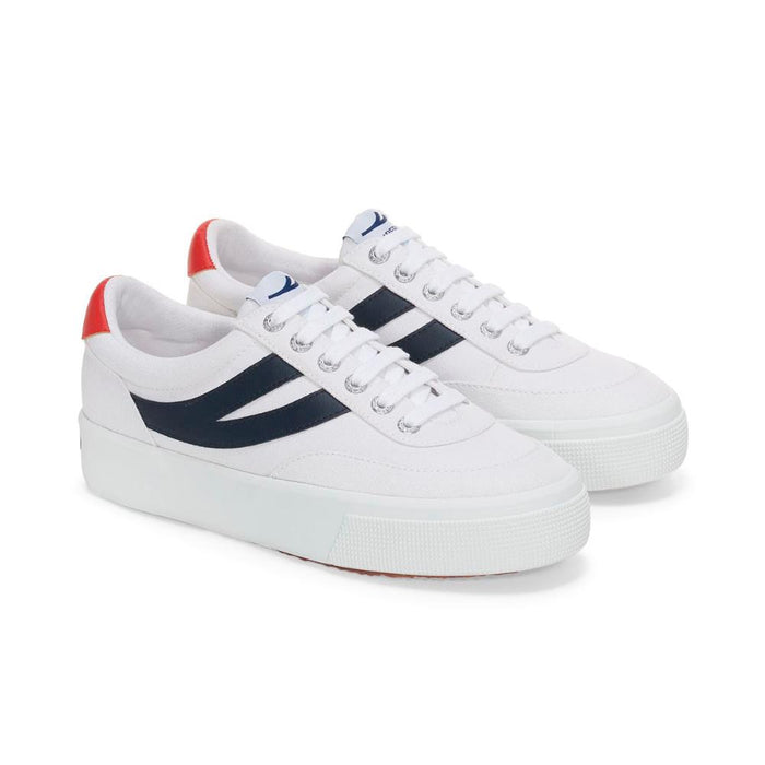 Zapatilla 2740 Platform Block White Navy Red