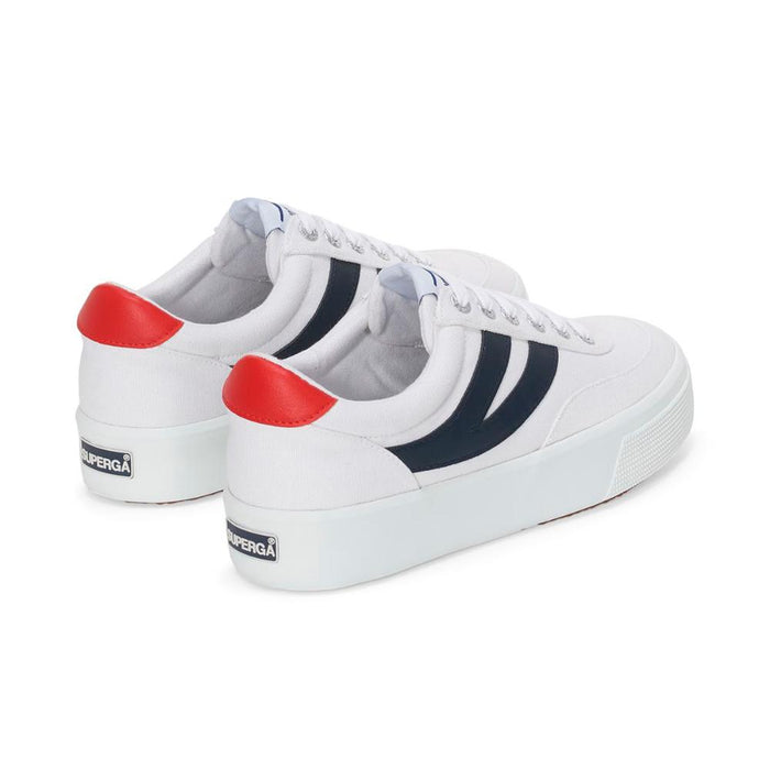 Zapatilla 2740 Platform Block White Navy Red