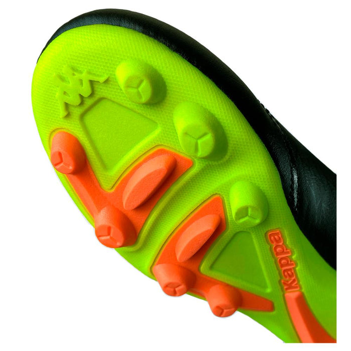 Zapatilla Fútbol Kids Kombat Player Black Neon Green Firm Ground